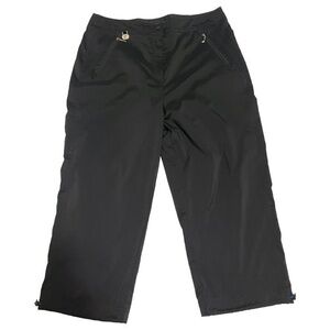 3/$25   TG Trims / Garnitures Womens Golf Themed Capri Pants Black Size 16